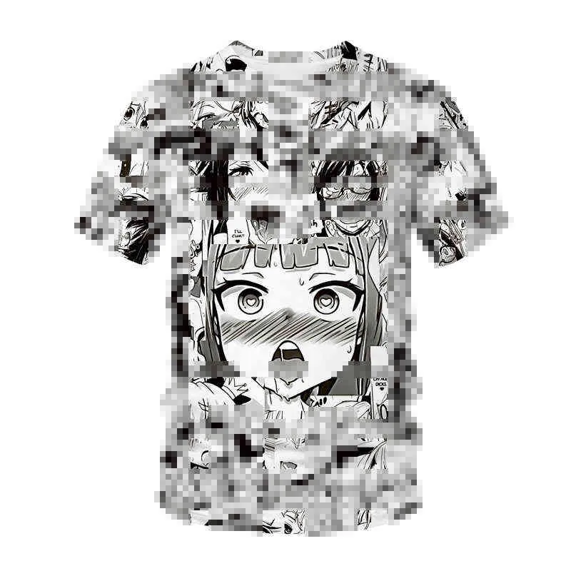 Ahegao T Shirt Anime 3d Impressão Homens Streetwear Hentai Padrão O Pescoço  Hip Hop T Shirt Harajuku Casual Tops Sexy Menina Roupas Y220208 De $68,73